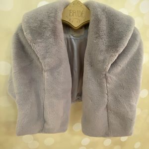 Anthropologie -BHLDN - faux fur shrug for bride